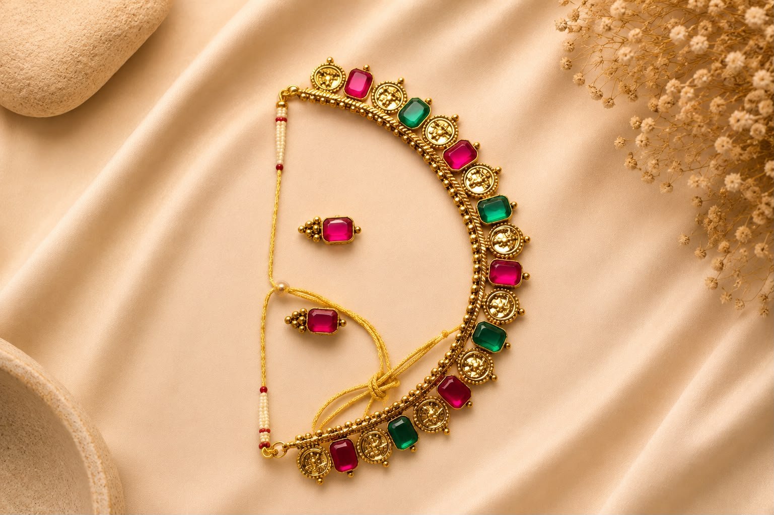 Rajsi Lakshmi Temple Choker Set