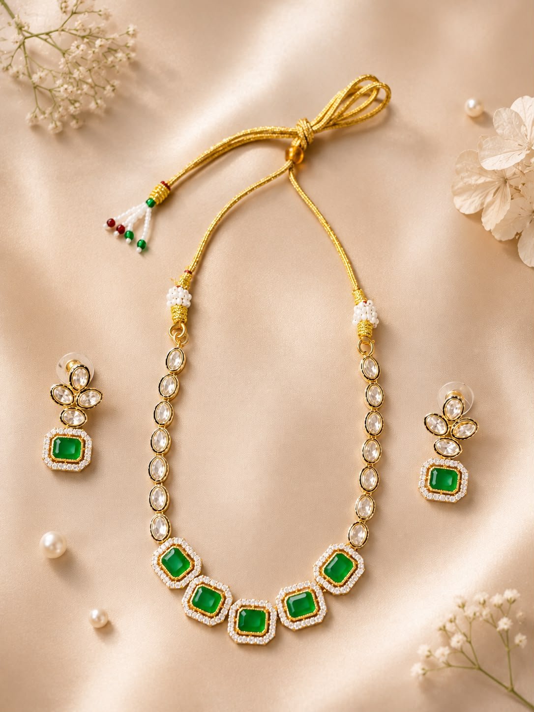 Emerald Heritage Kundan Set