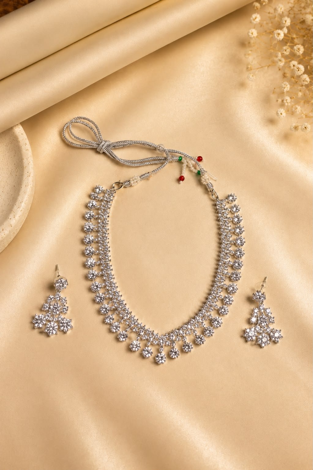 Crystal Royale American Diamond Necklace Set