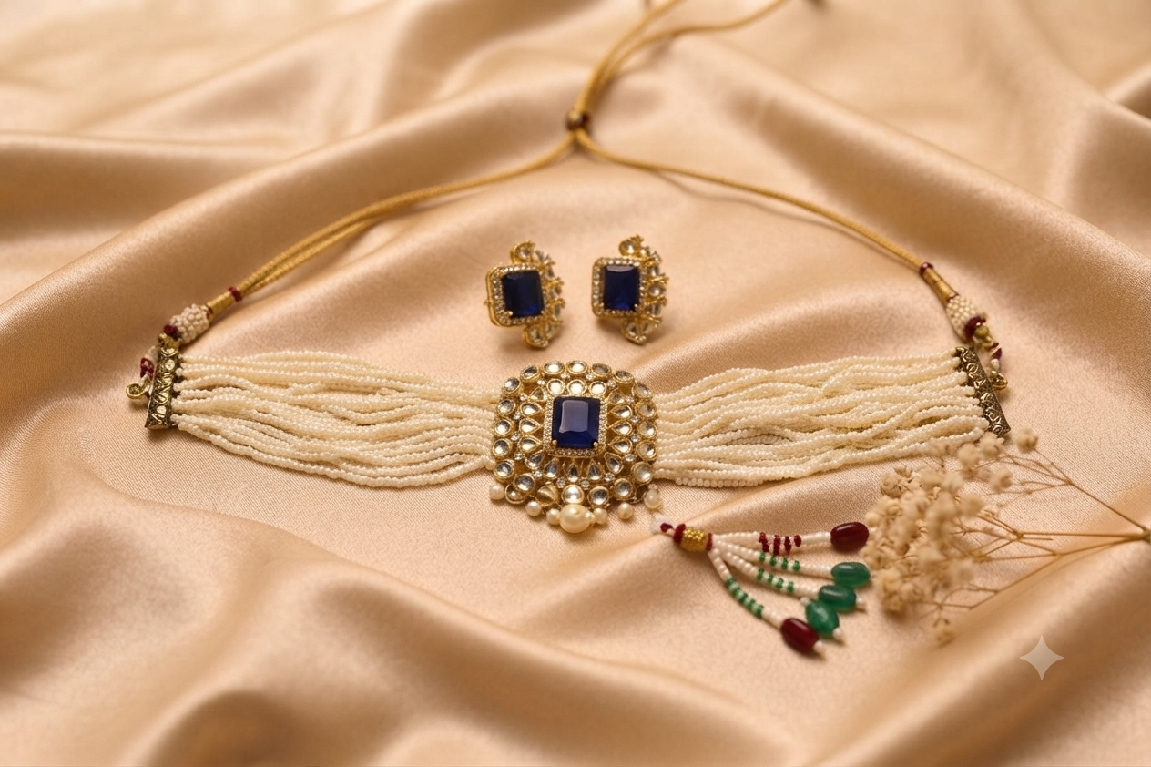 Sapphire Noor Choker Set